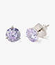 Brilliant Statements Tri-prong Studs, Light Amethyst, ProductTile