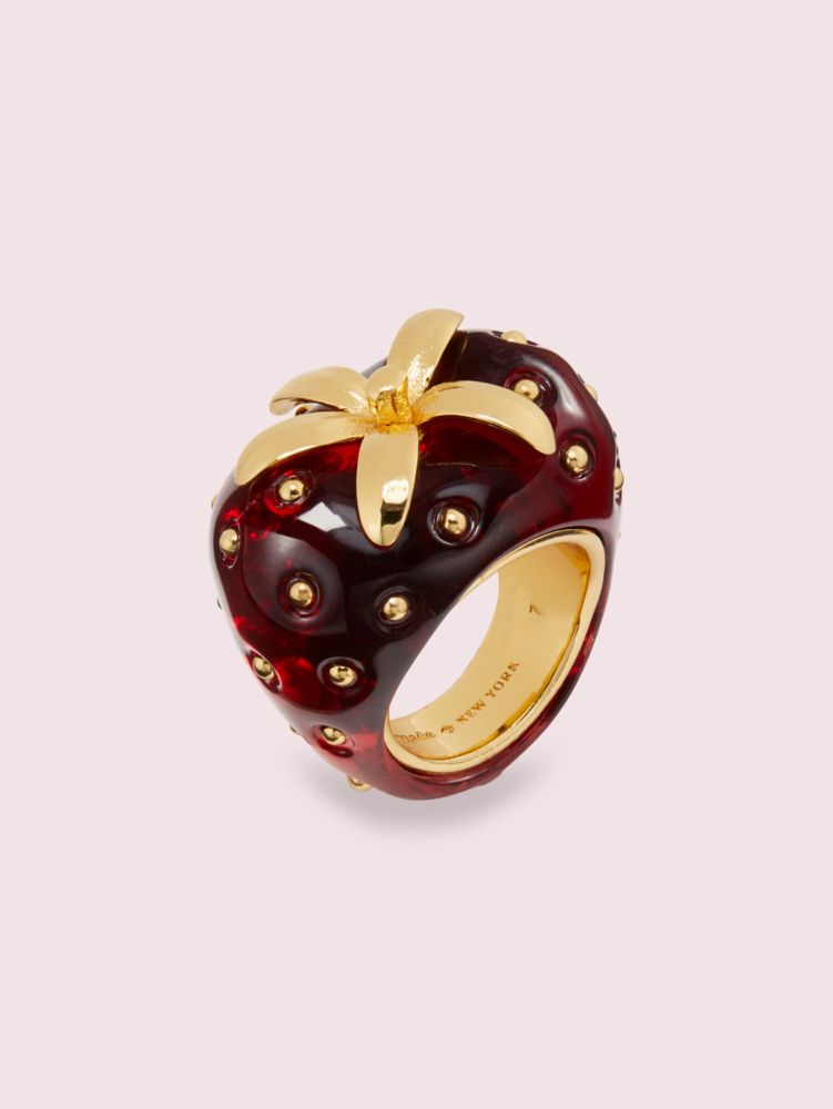 Women's red tutti fruity strawberry ring Kate Spade New York