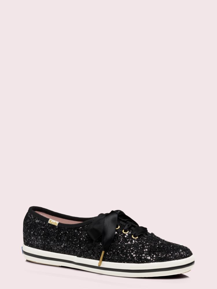 black glitter kate spade keds