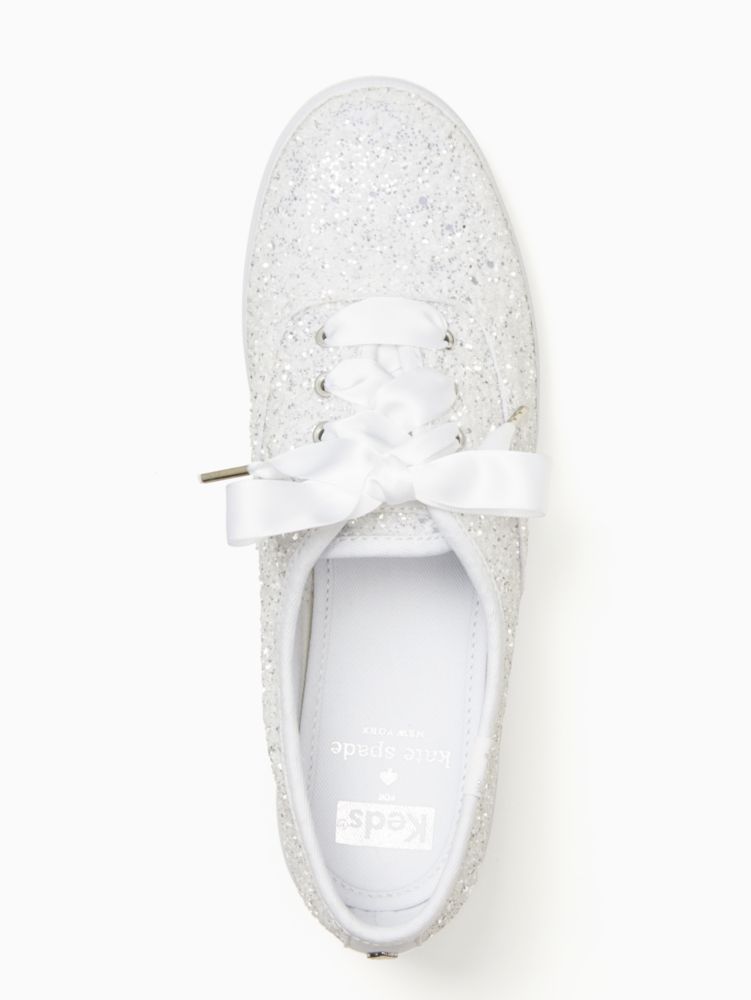 white sparkly keds