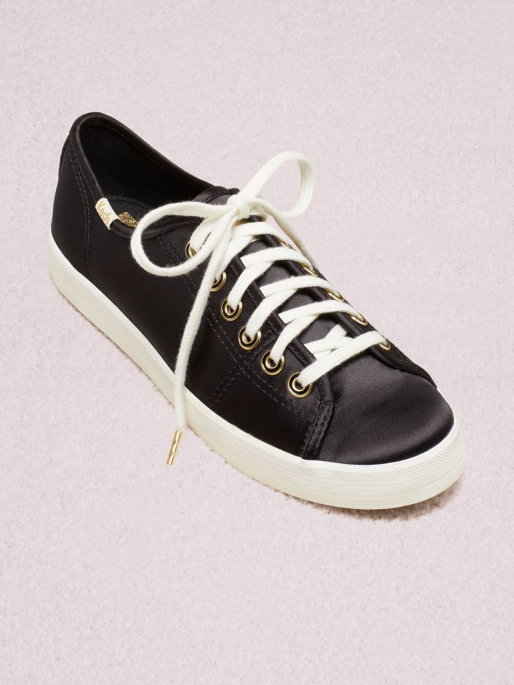 Women's black keds x kate spade new york kickstart satin sneakers | Kate  Spade New York NL