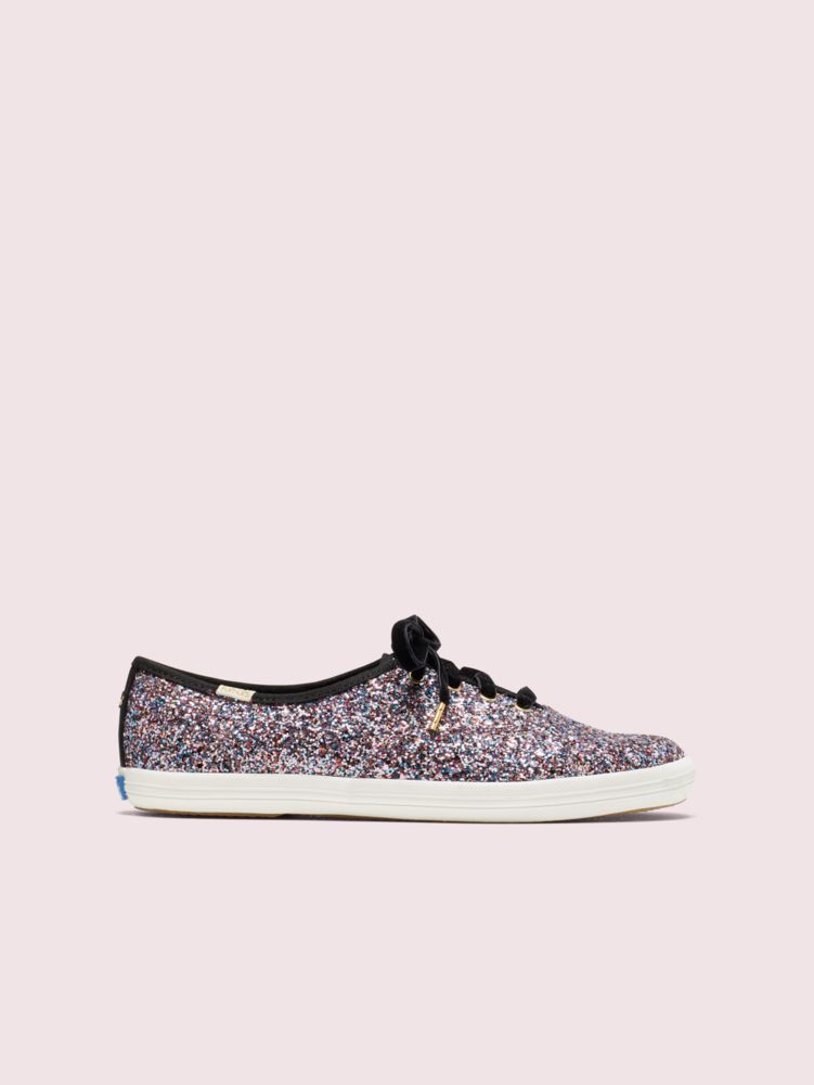 kate spade white sparkle sneakers