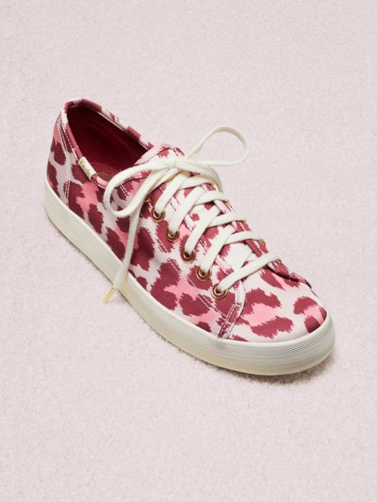 Women's pink multi keds x kate spade new york kickstart leopard satin  sneakers | Kate Spade New York Ireland