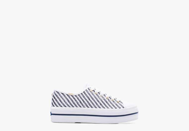 Keds X Kate Spade New York Triple Up Woven Sneakers, White, Product