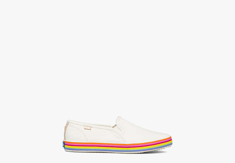 Keds X Kate Spade New York Double Decker Twill Sneakers, WHITE, Product image number 0