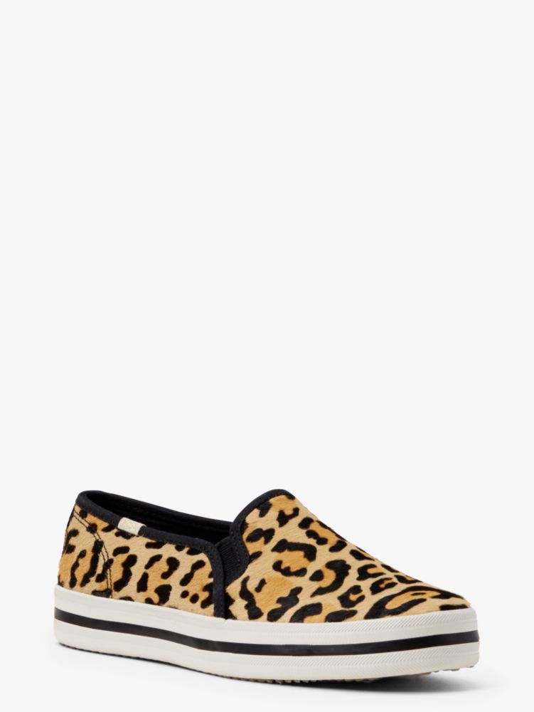 kate spade leopard slip ons