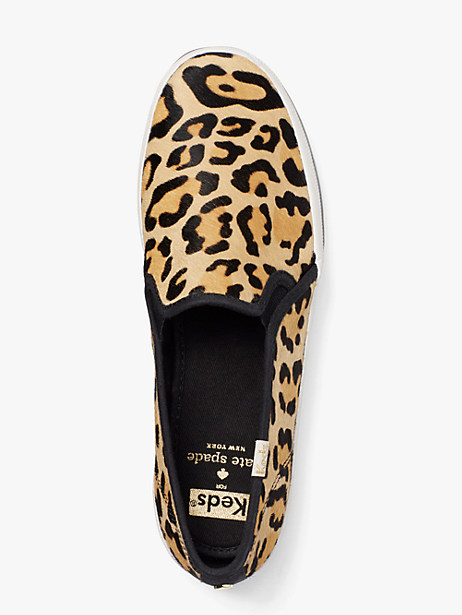 keds x kate spade new york double decker leopard-print sneakers 