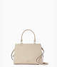 Kate Spade,leila medium triple compartment satchel,satchels,Light Sand Multi
