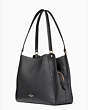 Leila Medium Triple Compartment Shoulder Bag, Black, Product