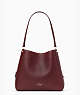 Leila Medium Triple Compartment Shoulder Bag, Cherrywood, ProductTile