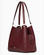 Leila Medium Triple Compartment Shoulder Bag, Cherrywood, Product