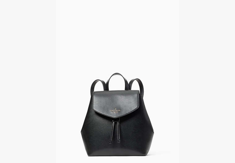 Lizzie Medium Flap Backpack, Black, Product image number 0