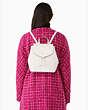 Lizzie Medium Flap Backpack, Parchment, Product