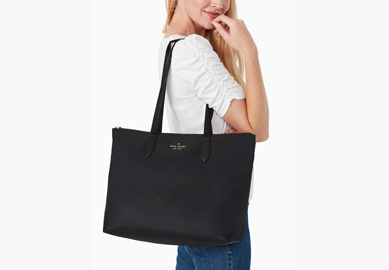 Mel Packable Tote, Black, Product