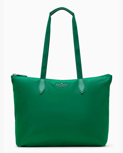 Mel Nylon Packable Tote, Green Bean, ProductTile