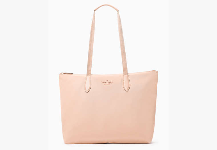 Mel Nylon Packable Tote, Conch Pink, Product image number 0