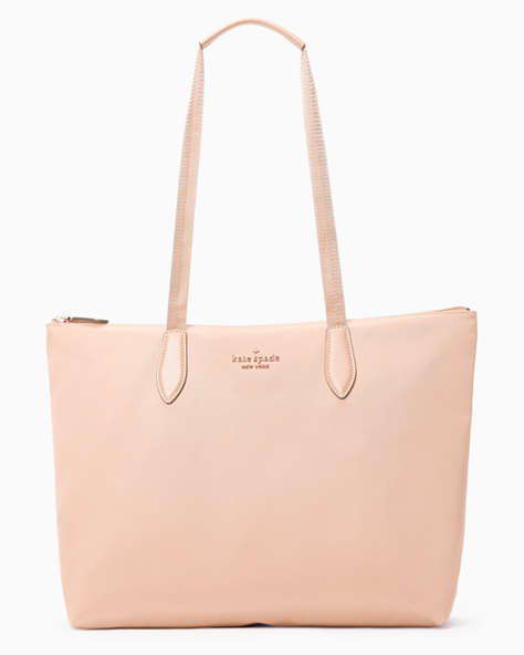 Mel Nylon Packable Tote, Conch Pink, ProductTile