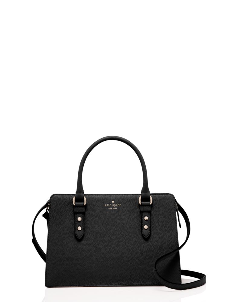 kate spade black and white satchel