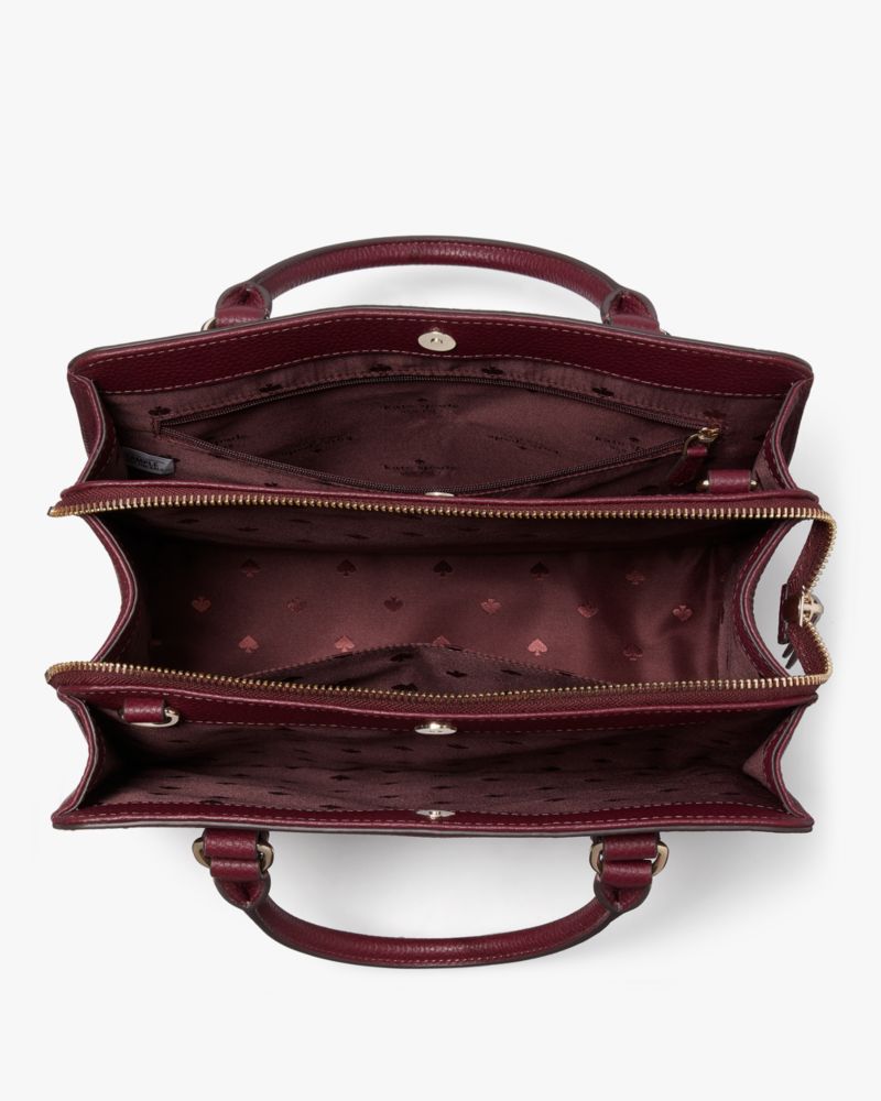 Kate Spade Perry Leather Laptop Tote - Deep Berry