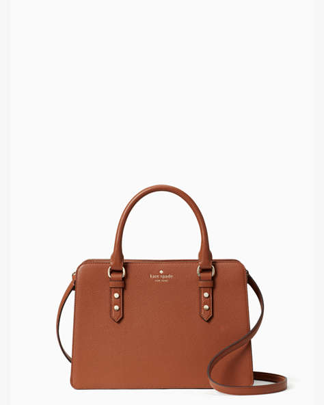 Mulberry Street Lise Satchel, Warm Gingerbread, ProductTile