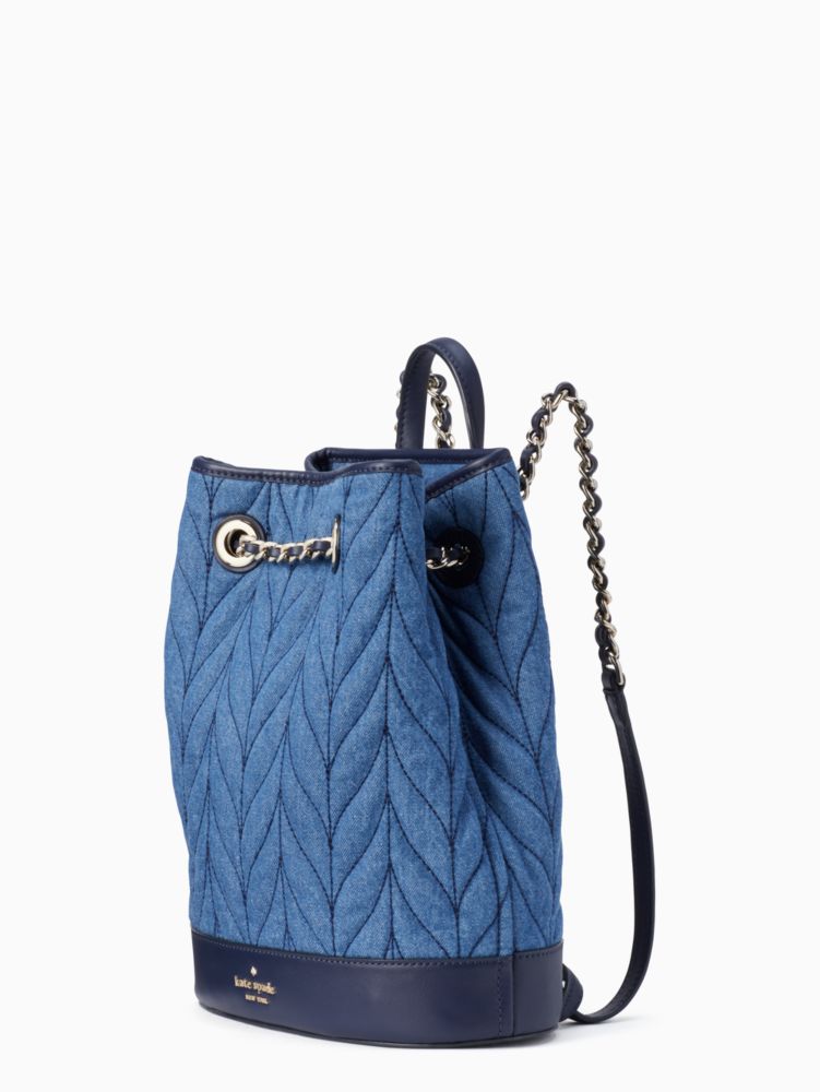 Briar Lane Quilted Denim Bucket Backpack | Kate Spade New York