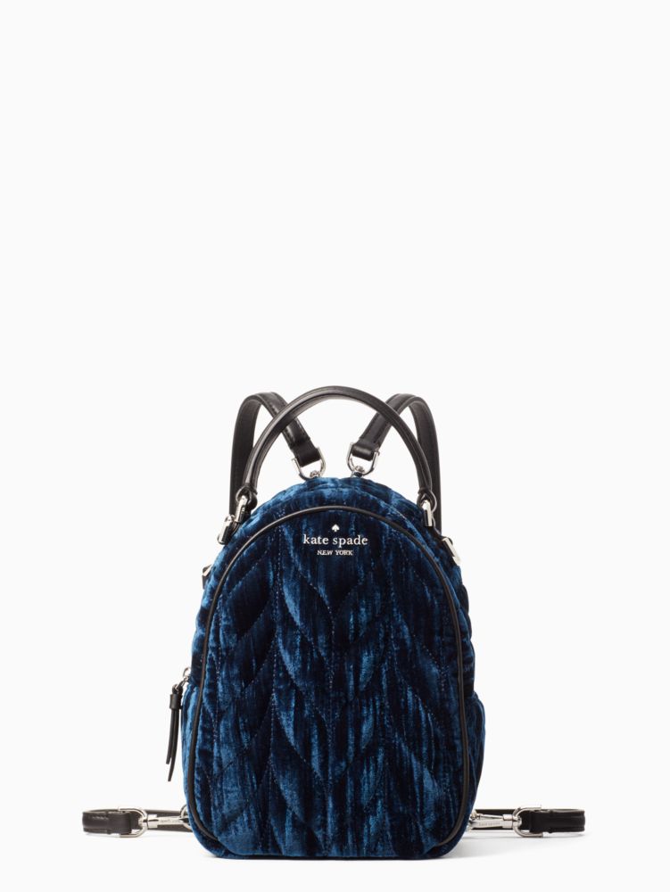 Briar Lane Quilted Crushed Velvet Mini Convertible Backpack Kate
