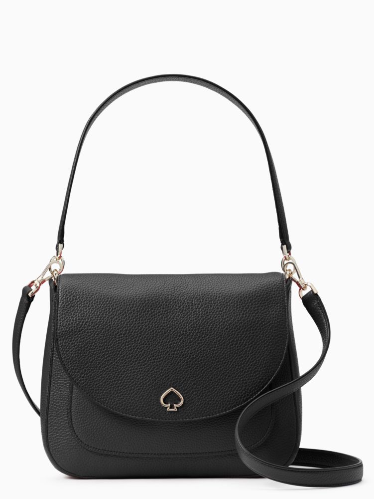 Women's black kailee medium flap shoulder bag | Kate Spade New York UK
