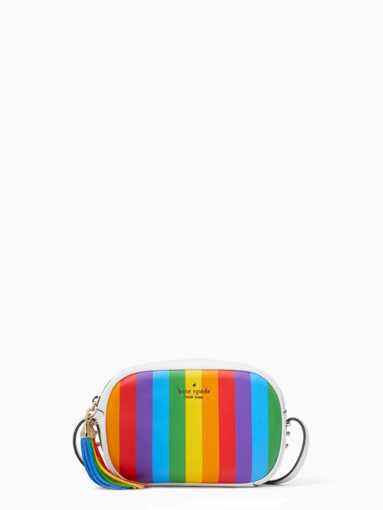 kourtney rainbow stripe camera bag by kate spade new york non-hover view