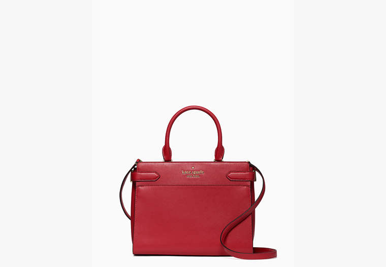 Kate Spade,staci medium satchel,satchels,Red Currant image number 0