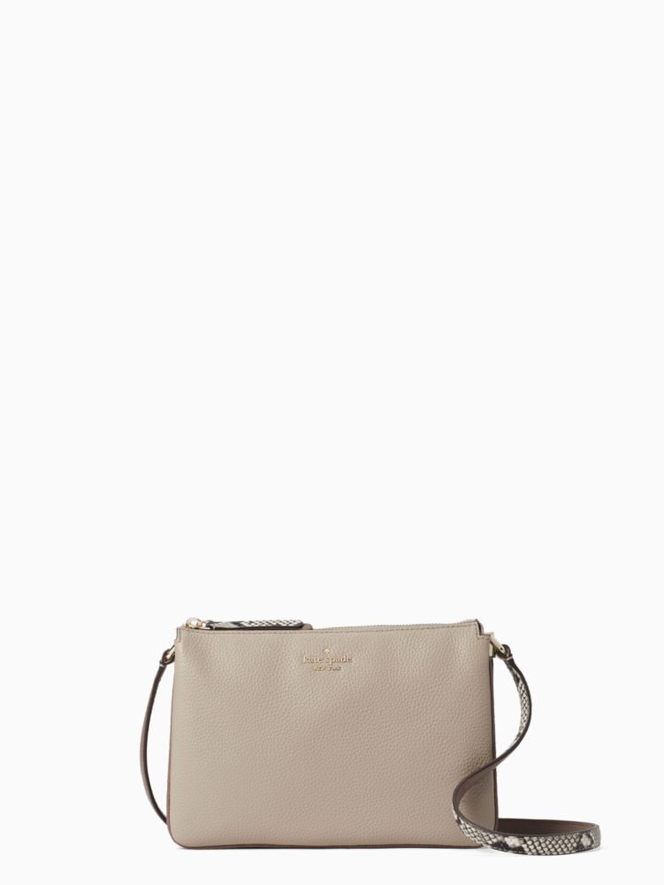 jackson mixed material triple gusset crossbody