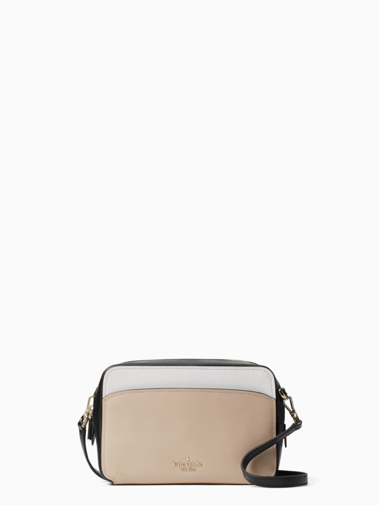 Women's warm beige multi lauryn colorblock camera bag Kate Spade New York