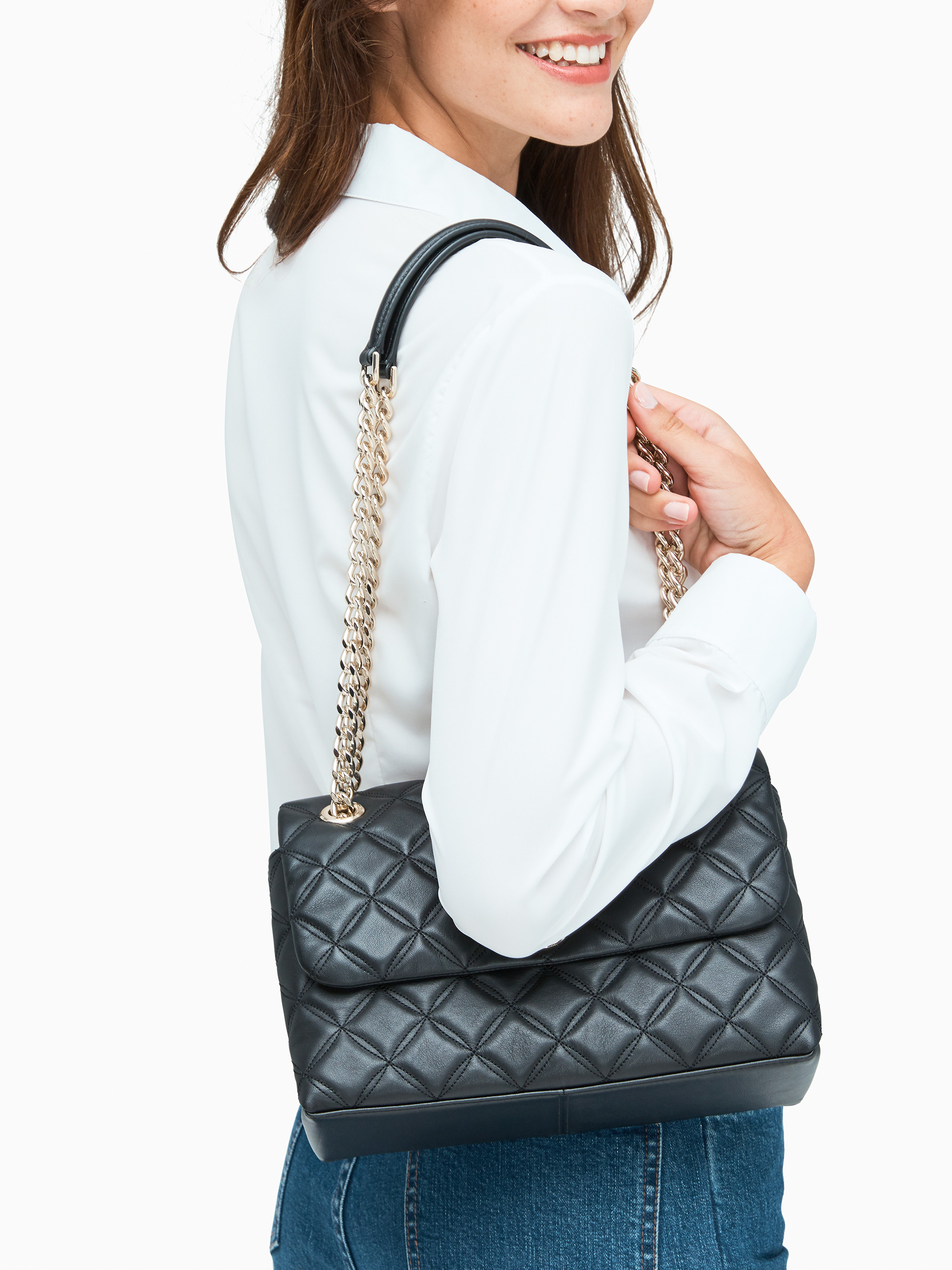 Black Kate Spade shoulder bag for everyday wear