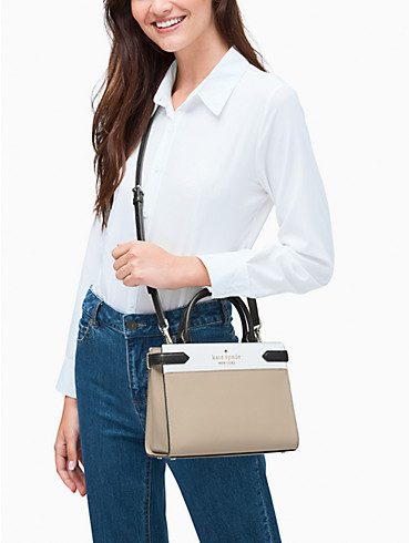 staci colorblock saffiano leather small satchel, , rr_productgrid