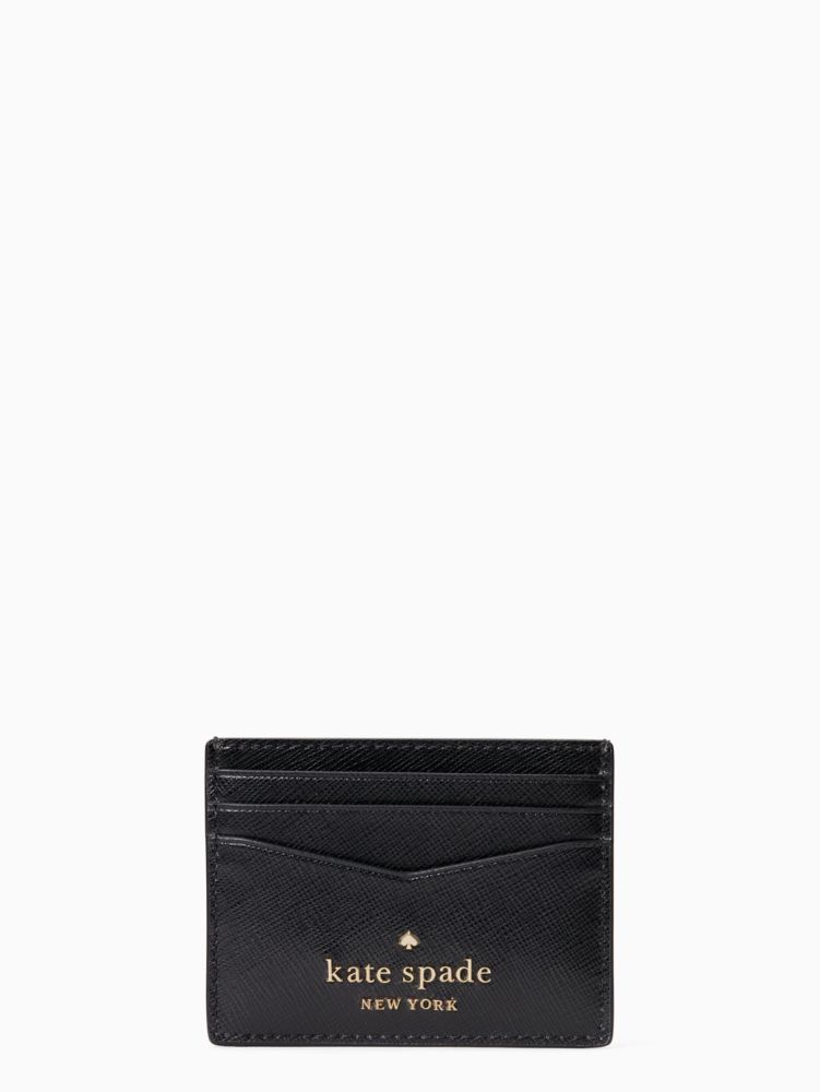 Staci Small Slim Card Holder, Black, ProductTile