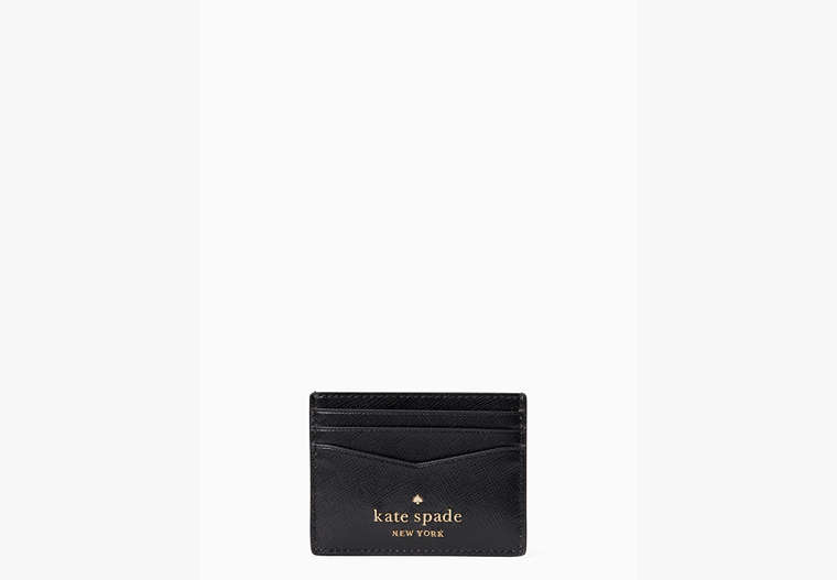Staci Small Slim Card Holder, Black, Product