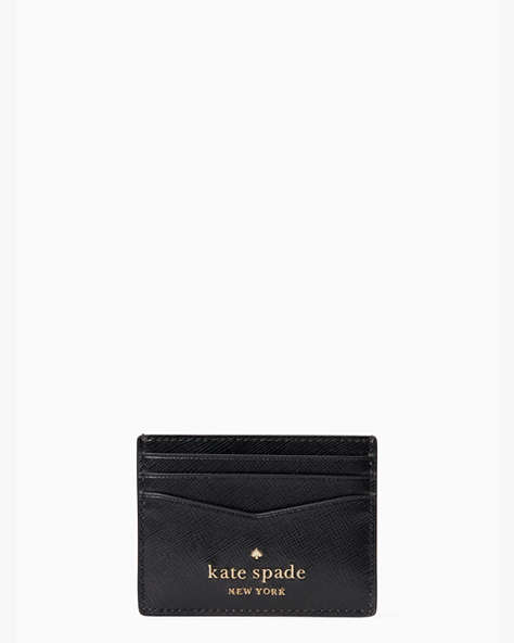 Staci Small Slim Card Holder, Black, ProductTile