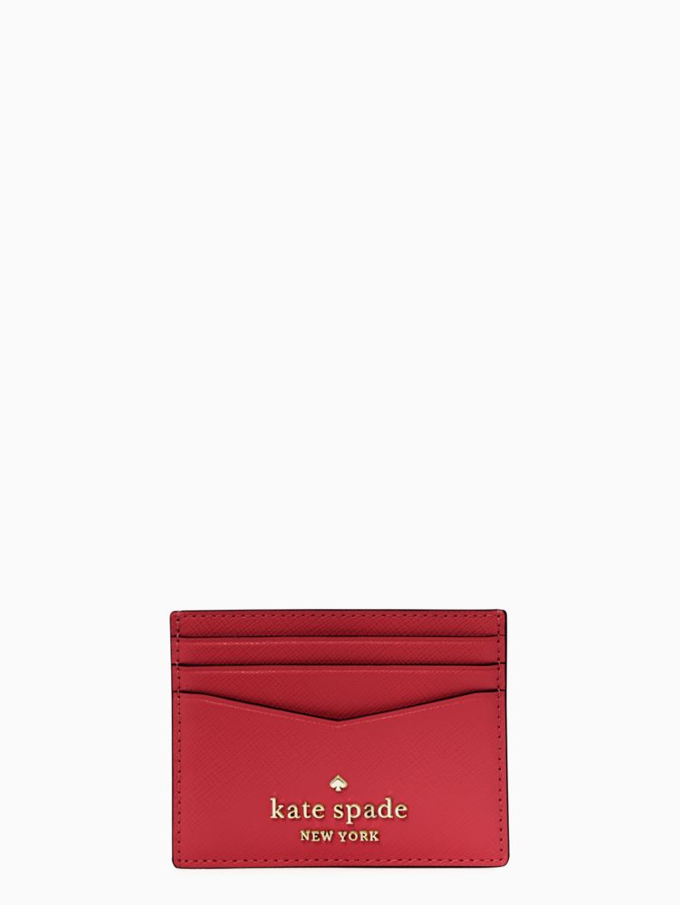 Staci Small Slim Card Holder, Red Currant, ProductTile