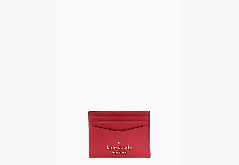 Staci Small Slim Card Holder, Red Currant, Product image number 0