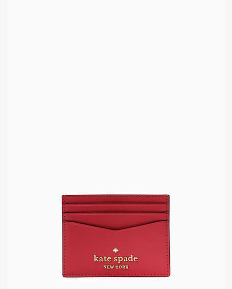 Staci Small Slim Card Holder, Red Currant, ProductTile