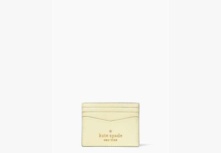 Staci Small Slim Card Holder, Lemon Fondant, Product image number 0