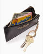 Staci Kartenhalter Mit L-reißverschluss Aus Saffianleder, Mittelgroß, Schwarz, Product