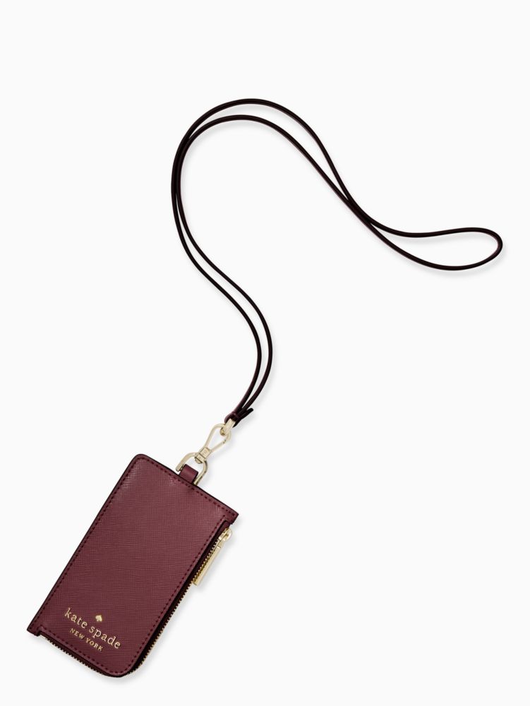 Staci Card Case Lanyard, Deep Berry, ProductTile