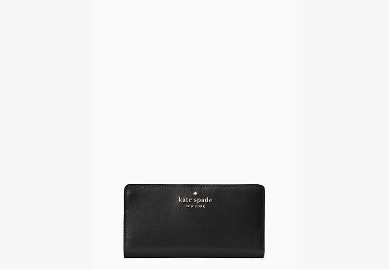 Staci Large Slim Bifold Wallet, Black, Product