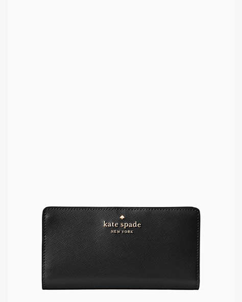 Staci Large Slim Bifold Wallet, Black, ProductTile