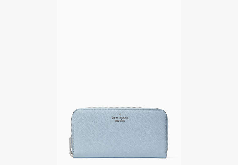 Kate Spade,Leila Large Continental Wallet,Dusty Blue image number 0