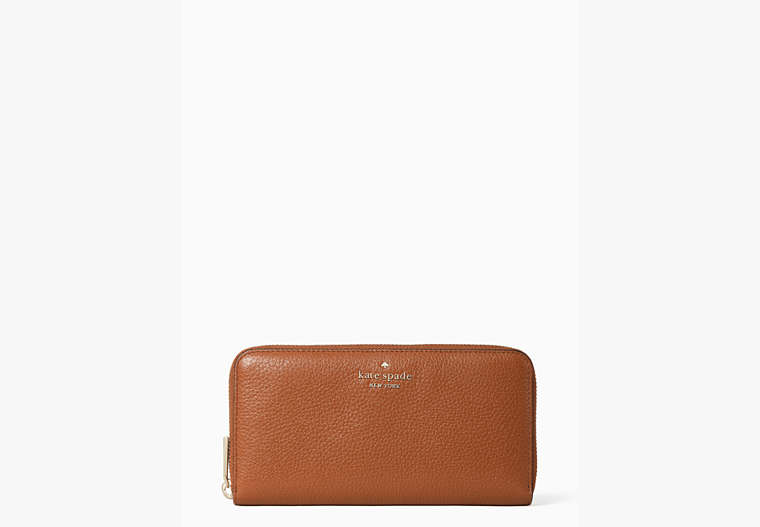 Kate Spade,Leila Large Continental Wallet,Warm Gingerbread image number 0