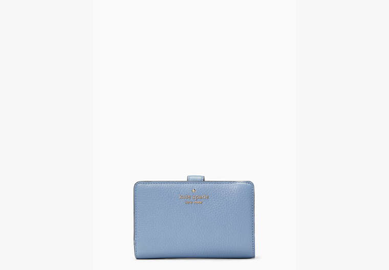 Leila Medium Compartment Bifold Wallet, Dusty Blue, Product