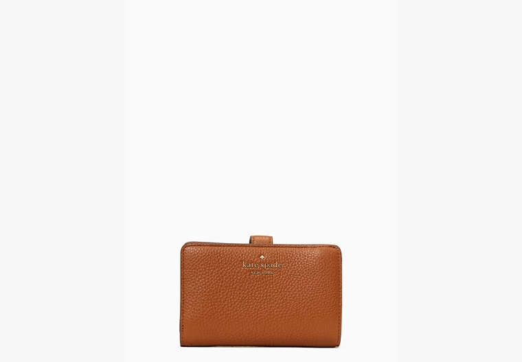 Kate Spade,Leila Medium Compact Bifold Wallet,Warm Gingerbread image number 0