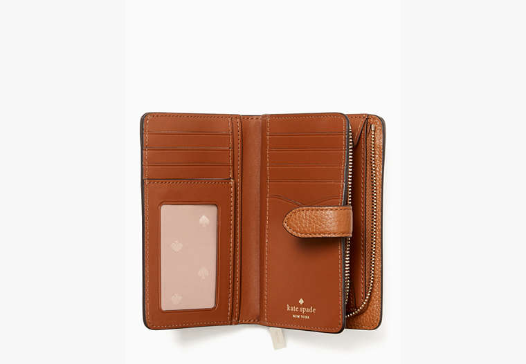 Leila Medium Compartment Bifold Wallet, Warm Gingerbread, Product