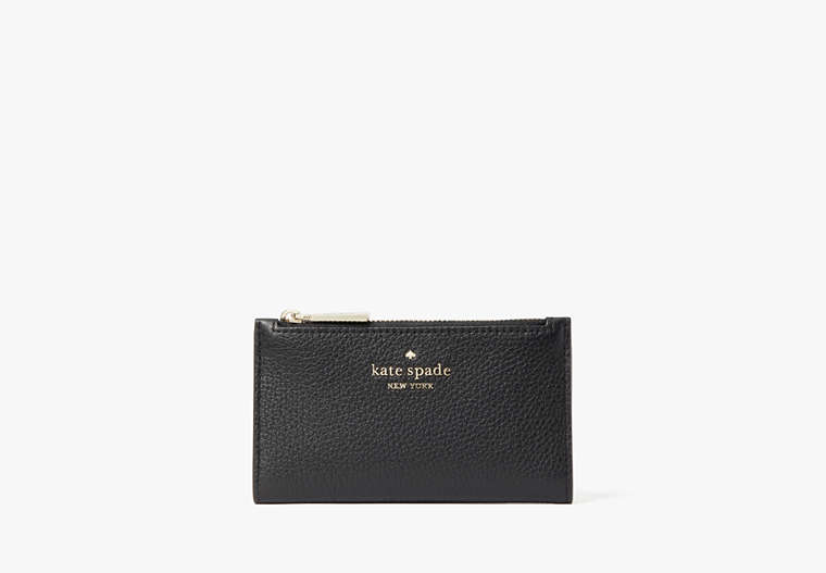 Leila Small Slim Bi Fold Wallet, Black, Product